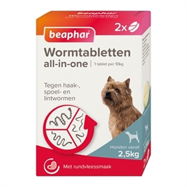Beaphar Worm tabletten All in One 2,5 tot 20kg