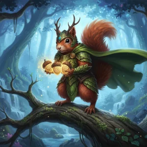 De Eekhoornsridder magneet – Fantasy Backyard Heroes