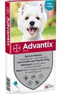 Elanco Advantix Spot On 100/500 4-10 kg 4 pipetten