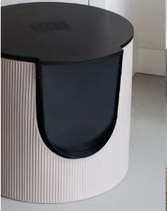 Fuse Design Kattenbak District 70 Metaal Ribbel Beige