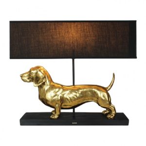 Happy House Lamp Teckel Goud