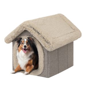 Hondenhuisje Supersoft Fluffy Deluxe Beige/Taupe