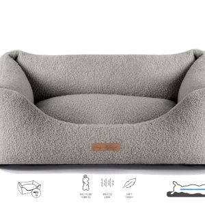 Orthopedische hondenmand Boucle Grijs