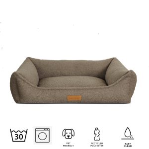 Hondenmand Bouclé Taupe