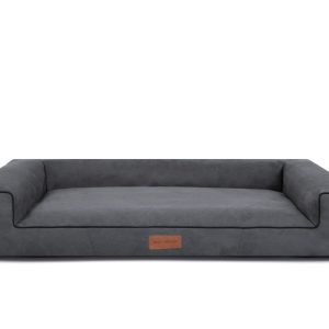 Hondenmand Lounge Bed Suedine Grijs