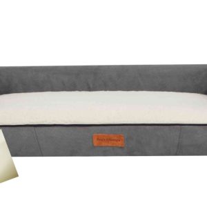 Orthopedische hondenmand Lounge Bed Suedine Deluxe Grijs 120cm
