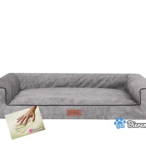 Orthopedische hondenmand lounge bed indira misty grijs