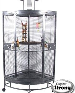 Papegaaienkooi nadia silverstone grijs xl