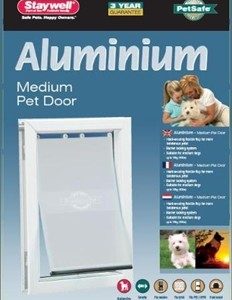 Hondenluik 620 aluminium wit